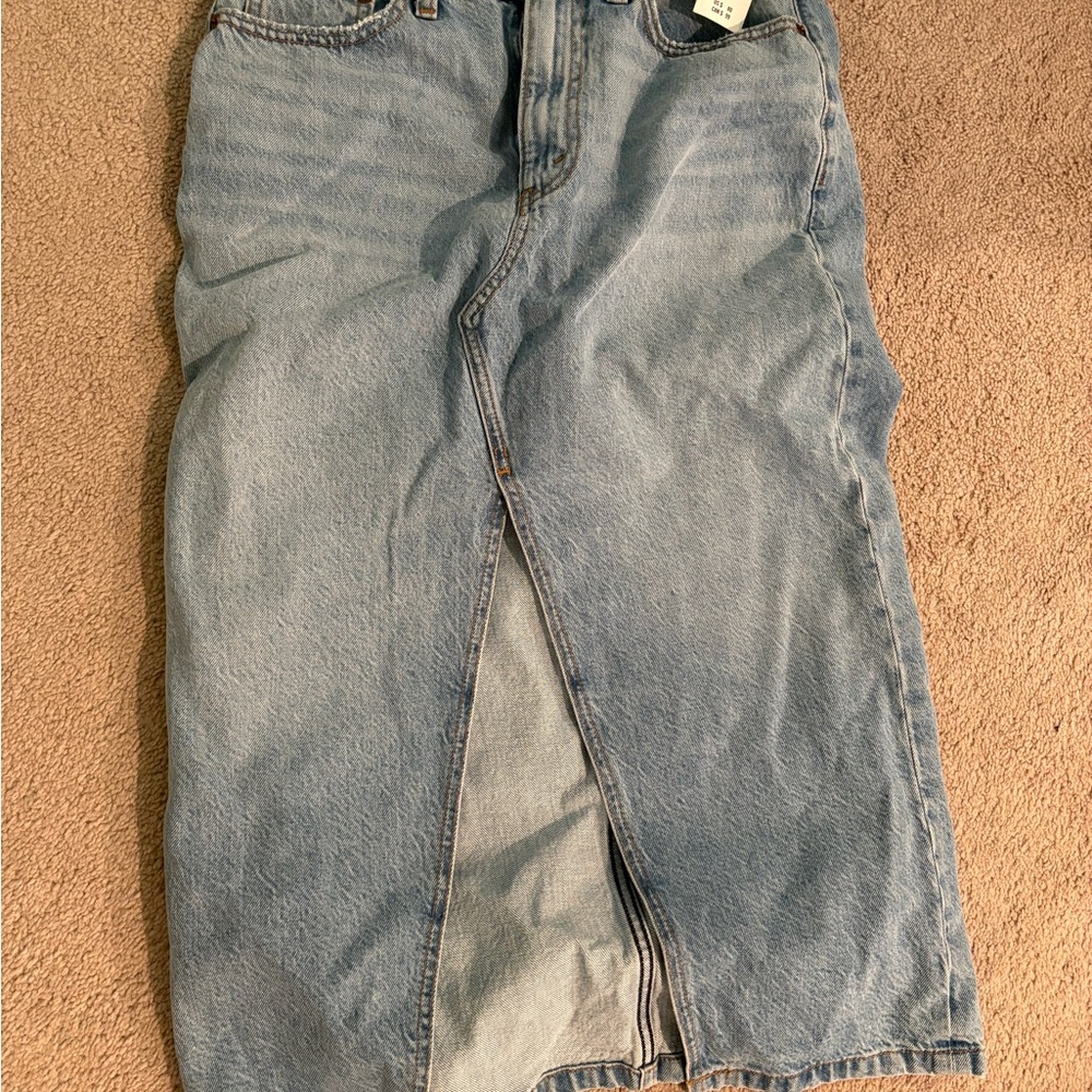 Abercrombie & Fitch Light Blue Denim Skirt